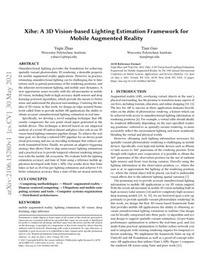 PDF Document Cover - Xihe: A 3D Vision-based Lighting Estimation Framework for Mobile Augmented Reality