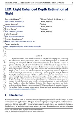 PDF Document Cover - LED: Light Enhanced Depth Estimation at Night - Technical Analysis & Industry Perspective