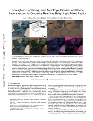 PDF Document Cover - Hybrelighter: Real-time Scene Relighting for Mixed Reality on Edge Devices
