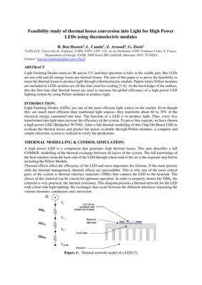 PDF Document Cover - Feasibility Study: Converting LED Thermal Losses to Light via Thermoelectric Modules